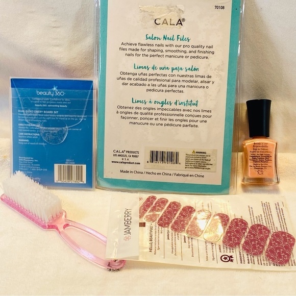 6 for$20♥️Jam berry Nail bundle: everything here included. Cute Kitty emery - Picture 10 of 11